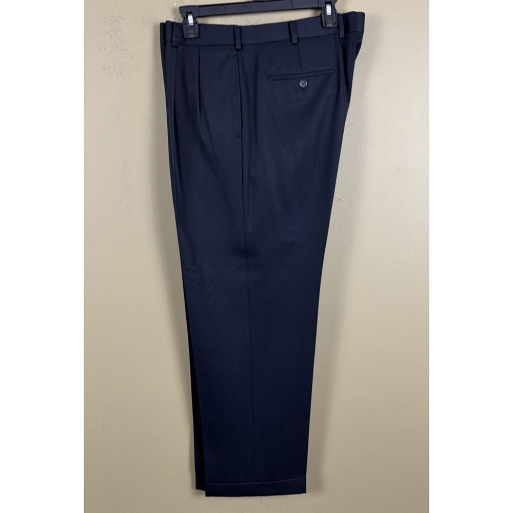Brooks Brothers Madison Pleated Wool Dress Pants Mens 40x30 Black Cuffed